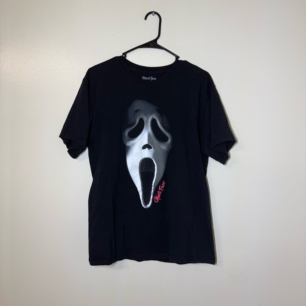 Ghost Face Black Graphic Horror Movie Tee